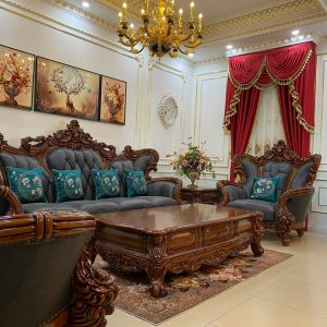 Bộ bàn ghế đệm tay cong siêu khủng