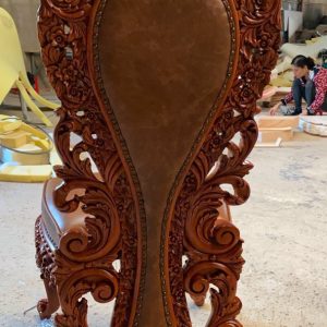 Bộ bàn ăn 12 ghế bọc da bò