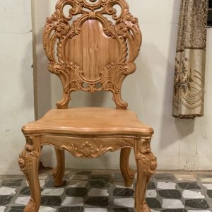 Bộ bàn ghế ăn gỗ hoa hồng chân cong - Bàn dài 10 ghế