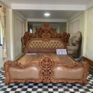 Giường ngủ gỗ gõ Nam Phi cao cấp