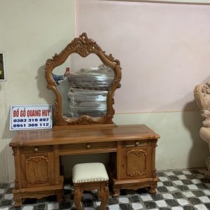 Bàn ghế trang điểm gỗ tự nhiên QH01