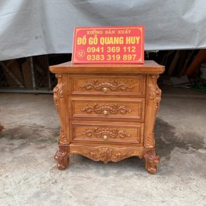 Táp (tủ kệ) đầu giường gỗ tự nhiên QH01