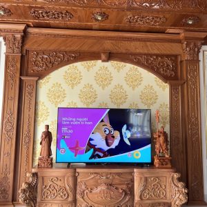 Kệ tủ phòng ngủ gỗ tự nhiên QH01