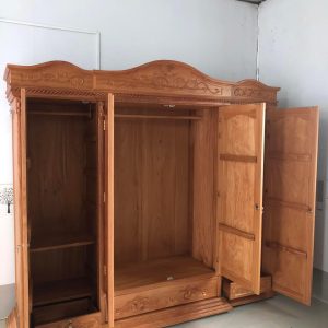 Tủ quần áo tân cổ điển gỗ gõ Nam Phi cao cấp
