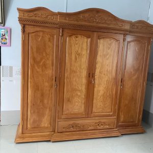 Tủ quần áo tân cổ điển gỗ gõ Nam Phi cao cấp