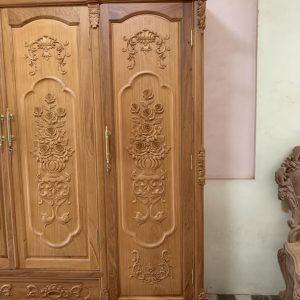 Tủ quần áo tân cổ điển gỗ gõ Nam Phi cao cấp