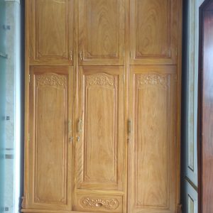 Tủ quần áo tân cổ điển gỗ gõ Nam Phi cao cấp