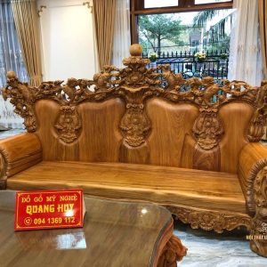 Bộ bàn ghế hoàng gia nguyên khối Cá Chép Tài Lộc