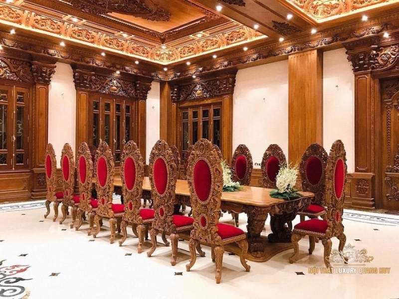 Mẫu bàn ăn hình chữ nhật