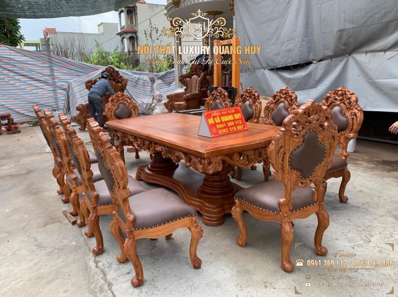 Mẫu bàn ăn hình chữ nhật