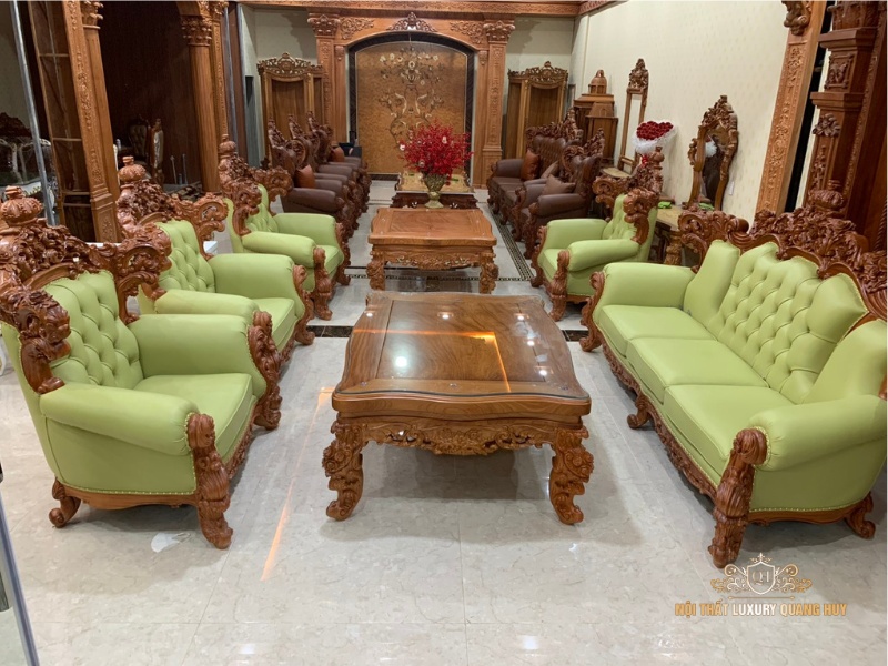 bộ bàn ghế gỗ phòng khách gỗ tự nhiên