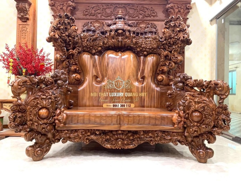 bộ bàn ghế gỗ phòng khách gỗ tự nhiên