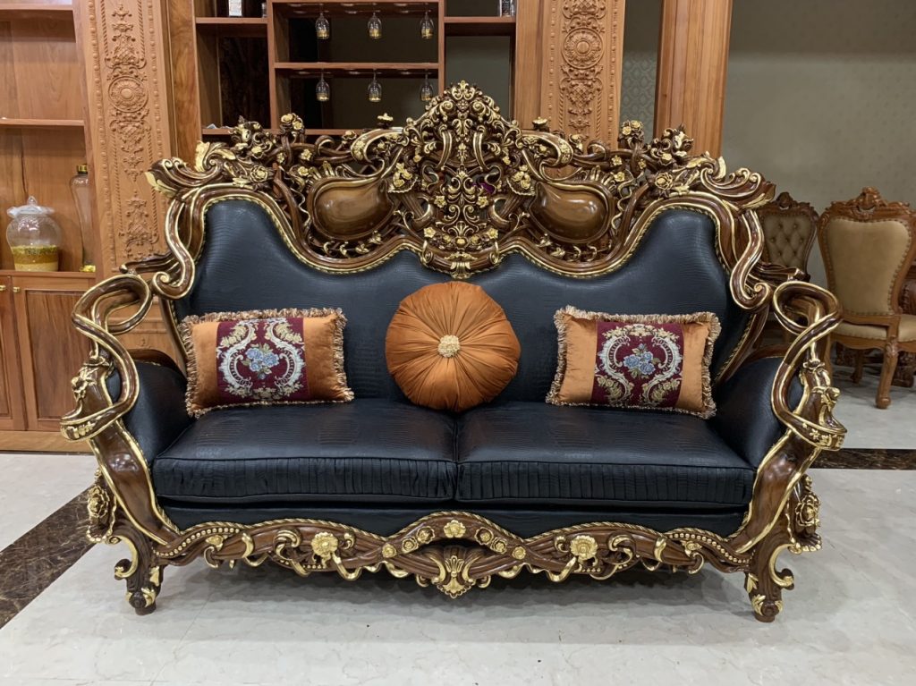 Mẫu bàn ghế phòng khách tay cong