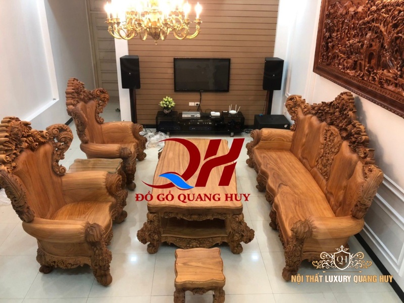 bàn ghế hoàng gia nguyên khối