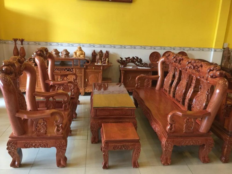 Bộ bàn ghế hương đá tay 10