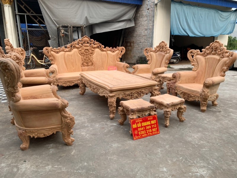 bộ bàn ghế gỗ hoàng gia Quang Huy