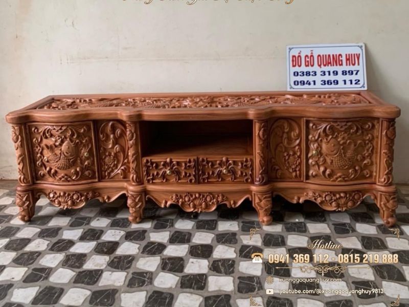 kệ tivi gỗ tự nhiên