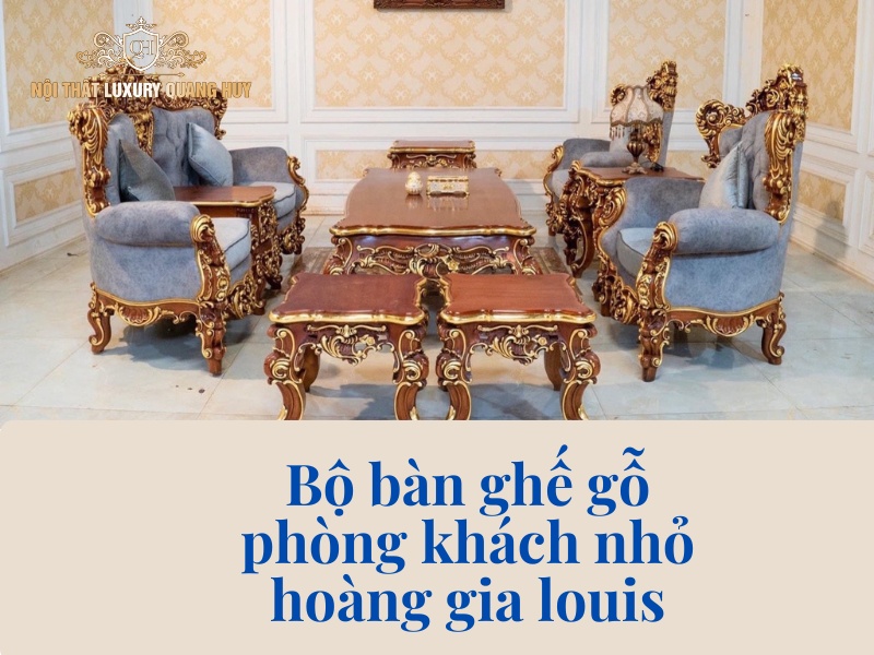 bàn ghế gỗ hoàng gia louis