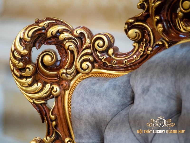 bàn ghế gỗ hoàng gia louis