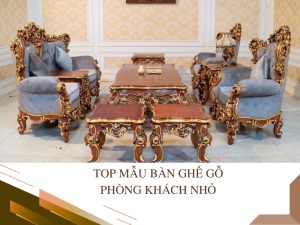 mẫu bàn ghế gỗ phòng khách nhỏ