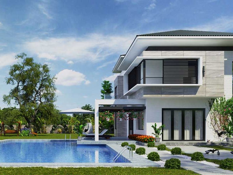 biệt thự nhà vườn 2 tầng