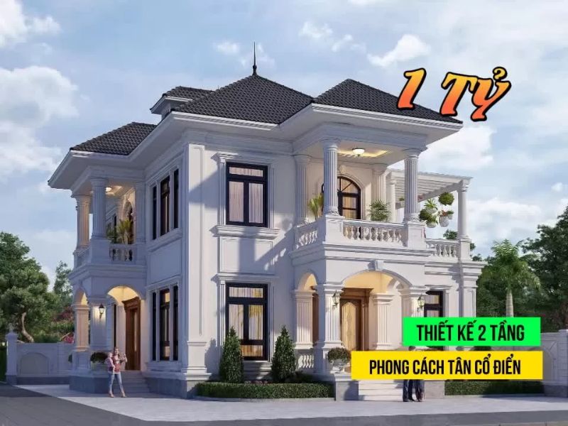 biệt thự tân cổ điển 2 tầng 1 tỷ