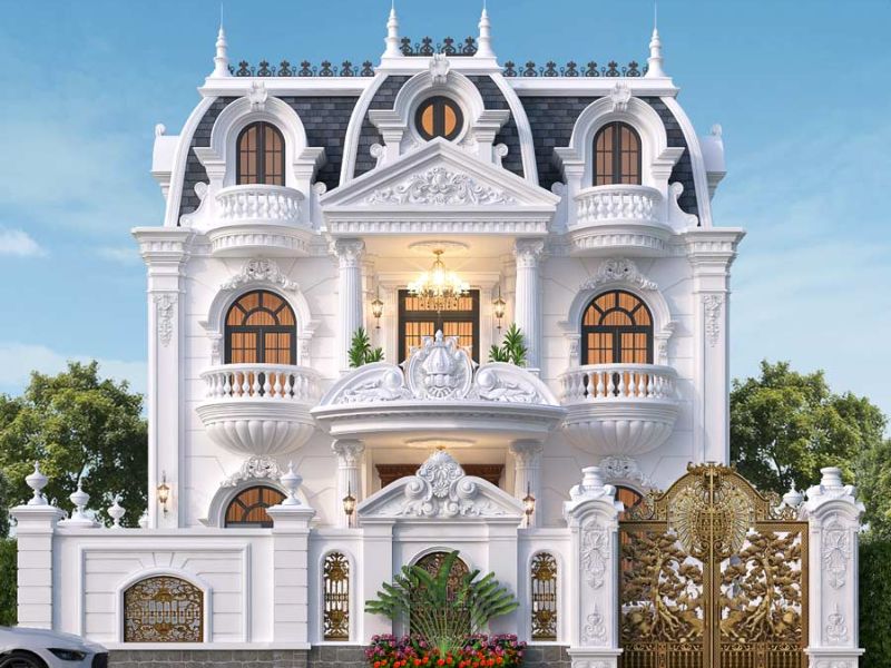 biệt thự tân cổ điển 3 tầng