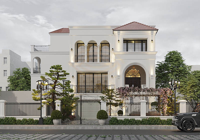 biệt thự tân cổ điển 3 tầng