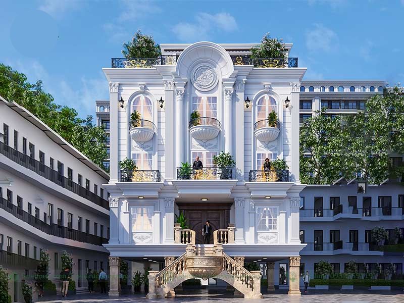 biệt thự tân cổ điển 3 tầng kiểu Pháp