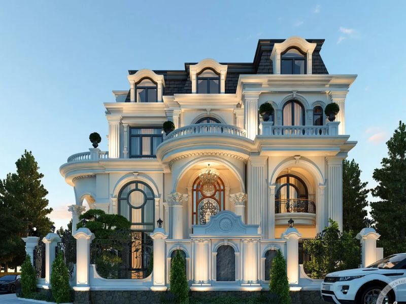 biệt thự tân cổ điển 3 tầng kiểu Pháp