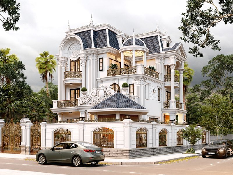 biệt thự tân cổ điển 3 tầng kiểu Pháp
