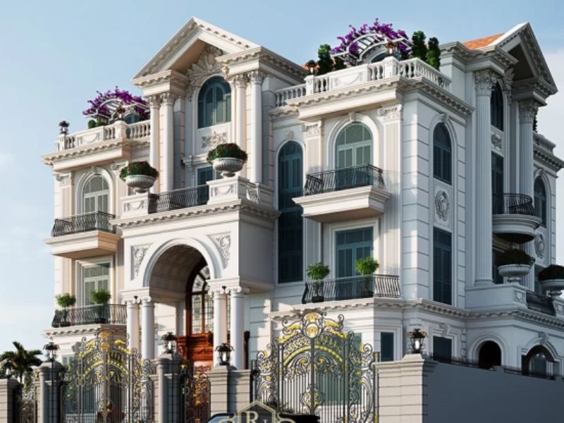 biệt thự tân cổ điển 4 tầng