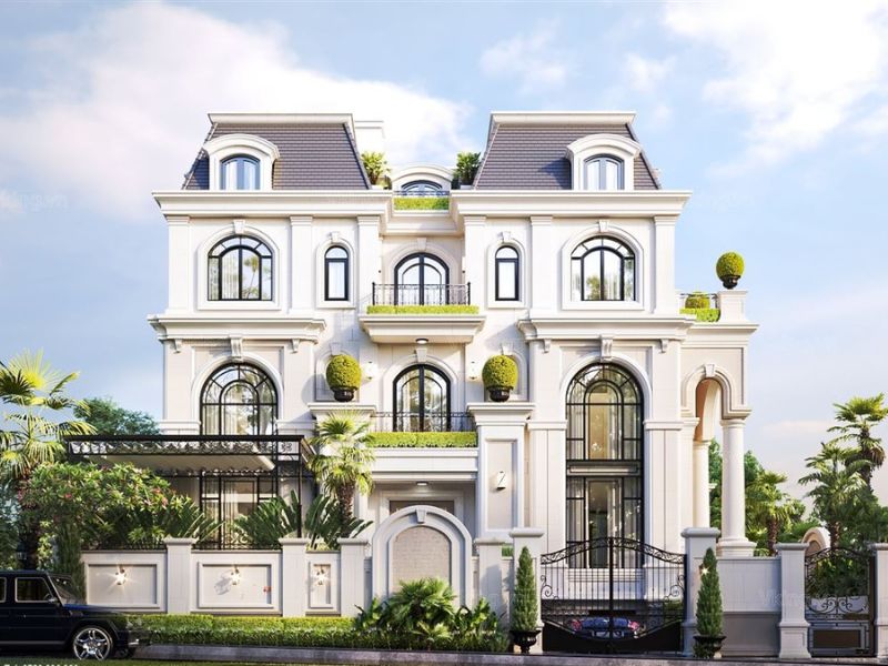 biệt thự tân cổ điển 4 tầng