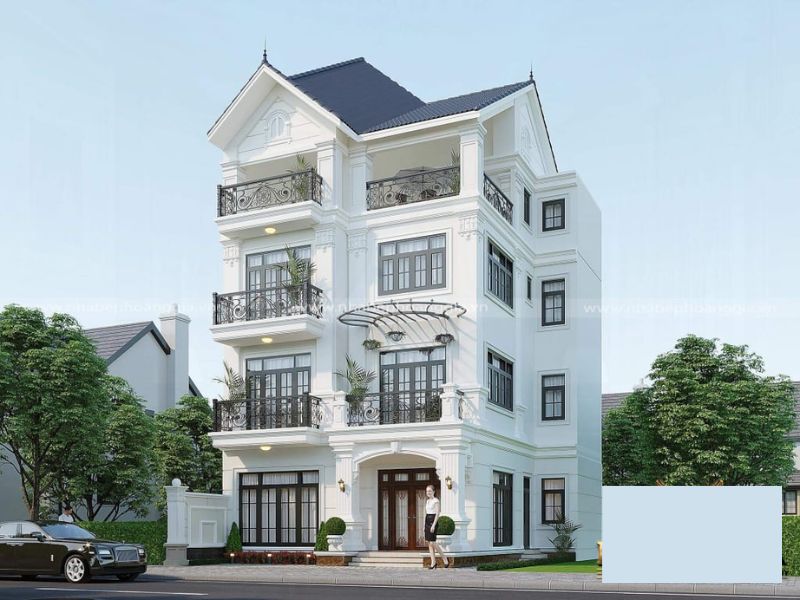 biệt thự tân cổ điển 4 tầng