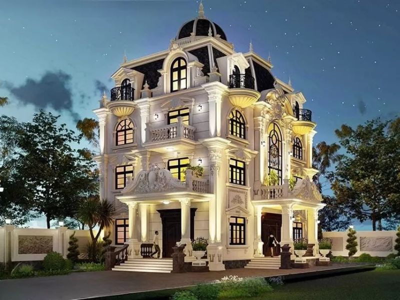 biệt thự tân cổ điển 4 tầng
