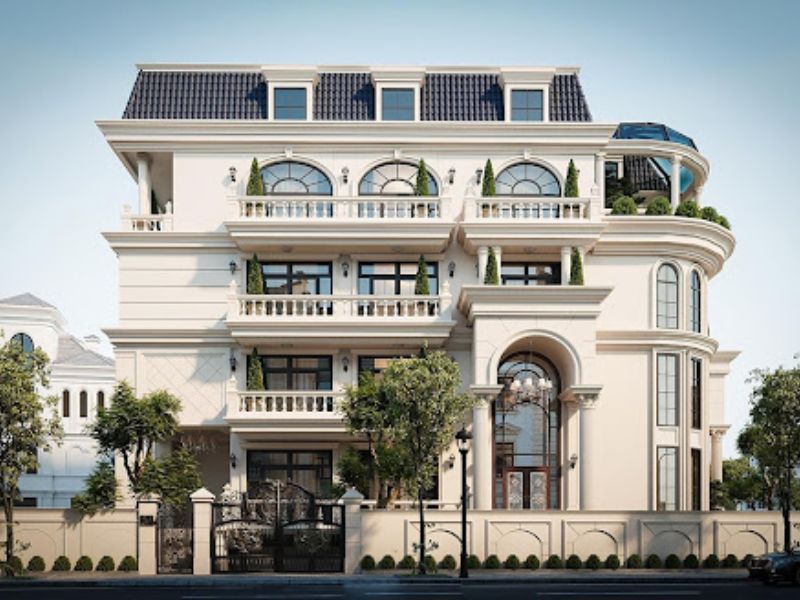 biệt thự tân cổ điển 4 tầng