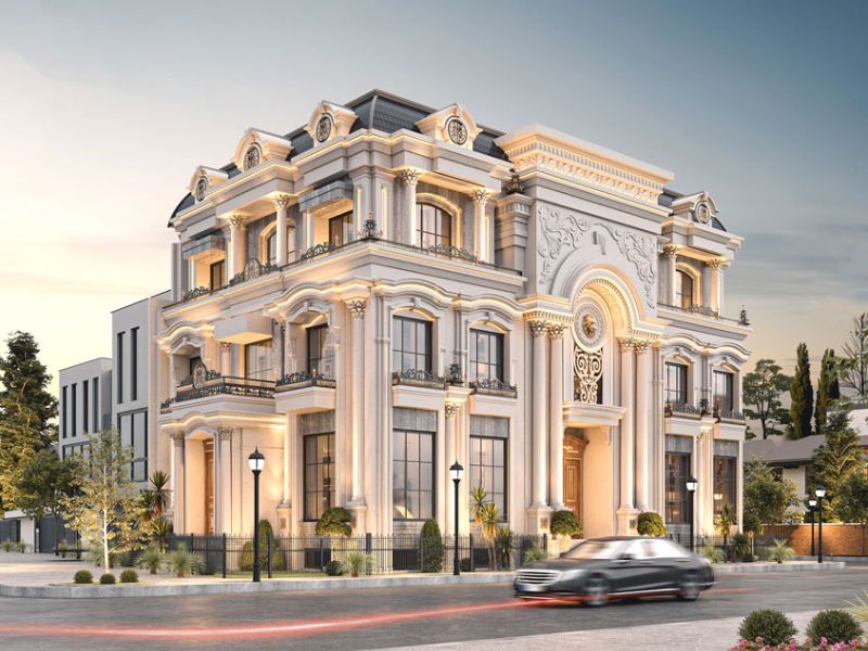 biệt thự tân cổ điển 4 tầng