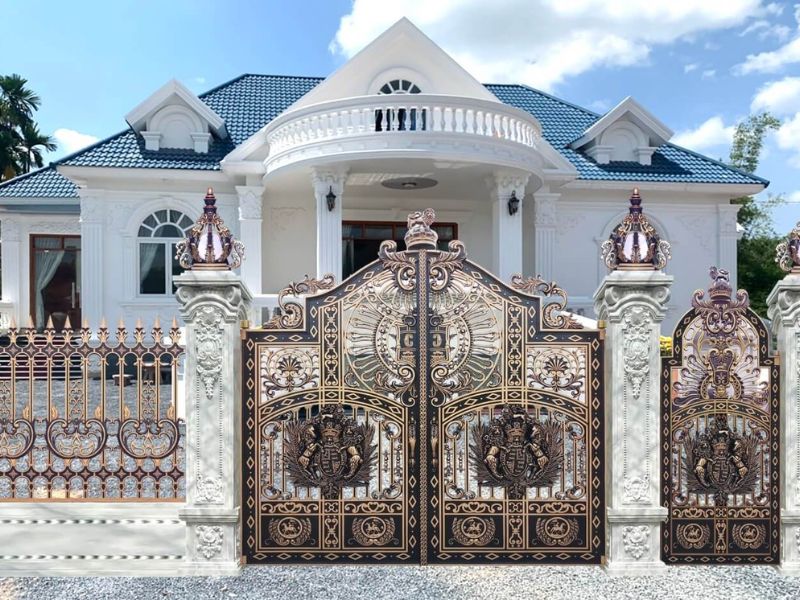 cổng biệt thự nhà vườn