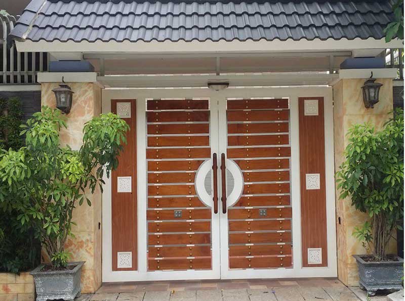 cổng biệt thự nhà vườn