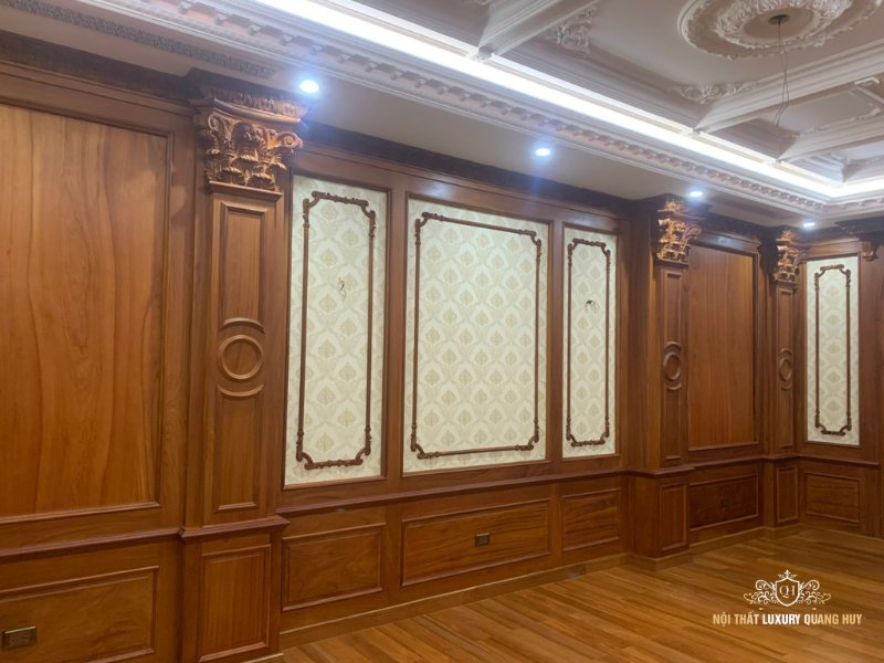 gỗ ốp tường phòng ngủ