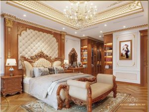 gỗ ốp tường phòng ngủ