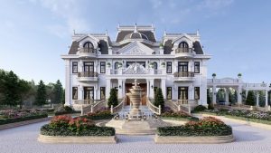 mẫu biệt thự lâu đài 2 tầng