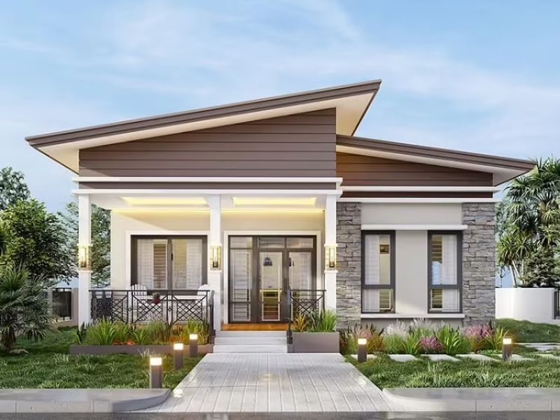 mẫu nhà biệt thự vườn 1 tầng đẹp