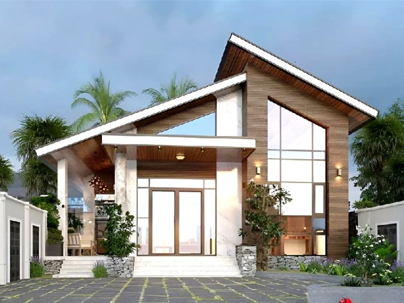 mẫu nhà biệt thự vườn 1 tầng đẹp