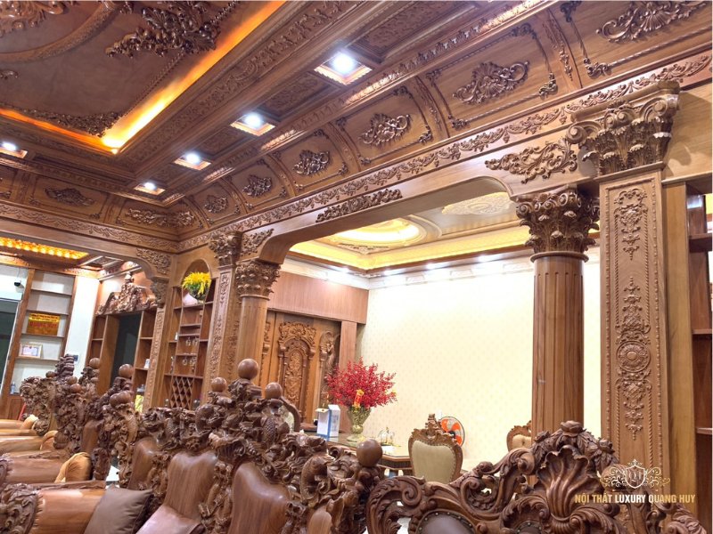 ốp gỗ phòng khách