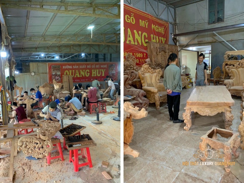 thiết kế nội thất biệt thự gỗ óc chó