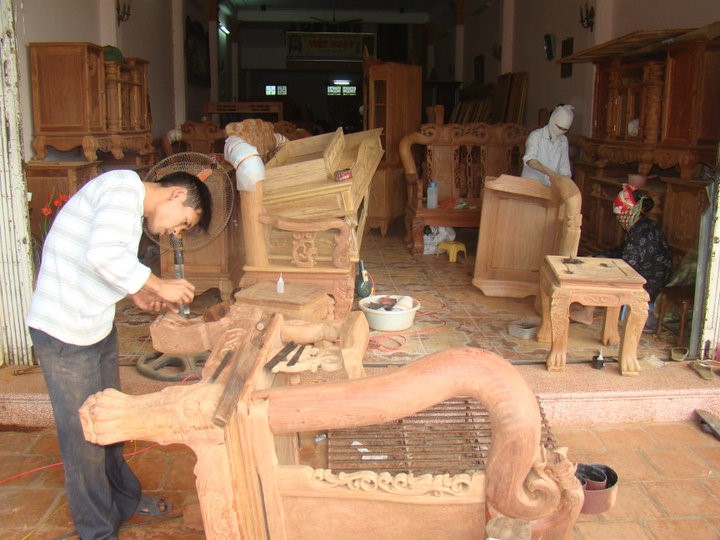 bàn ghế gỗ La Xuyên Nam Định