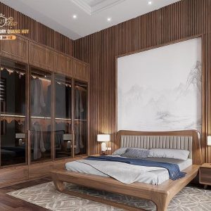 giường ngủ gỗ óc chó
