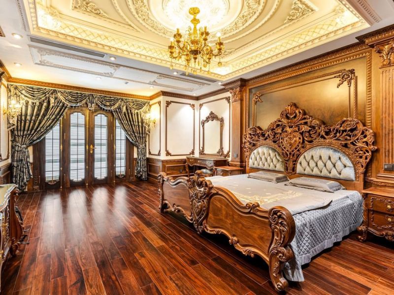 giường gỗ gõ đỏ