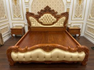 giường gỗ gõ đỏ